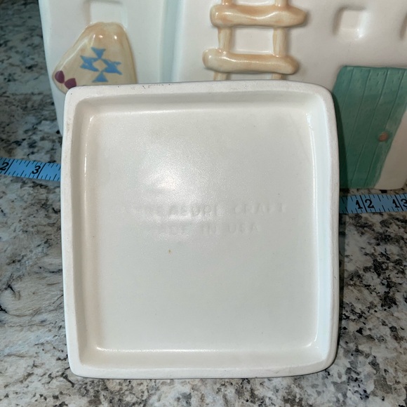 VINTAGE Treasure Craft Cactus Adobe House Southwest Cookie Jar Pueblo Aztec Mesa - Picture 10 of 12